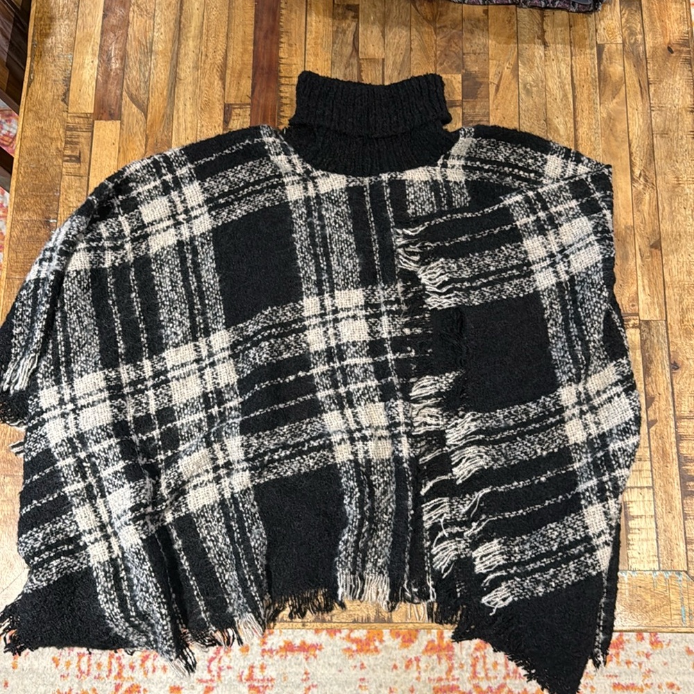 Turtle neck shawl/sweater